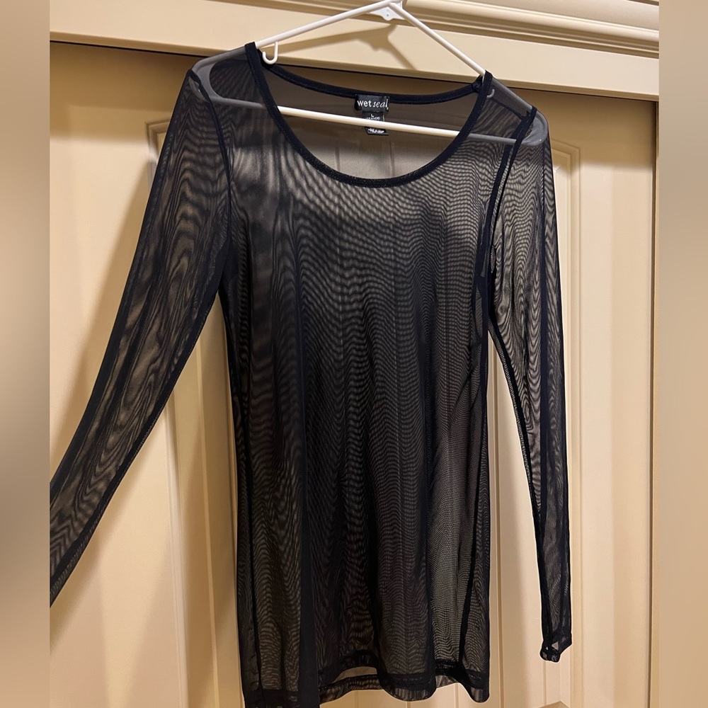 Sheer black shirt